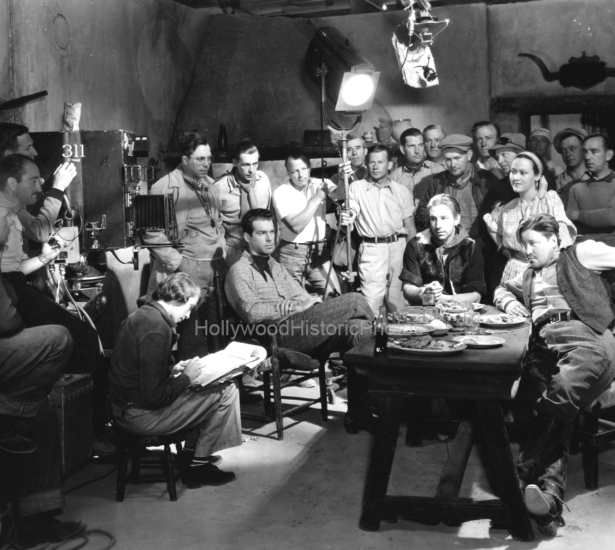 Fred Mac Murray 1936 1 On set for The Texas Rangers wm.jpg